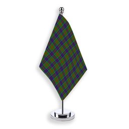 ScotsTee Shop Scottish Stewart of Appin Hunting Modern Tartan Plaid Desk Flag
