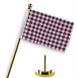 ScotsTee Shop Scottish McPherson Hunting Modern Tartan Plaid Desk Flag