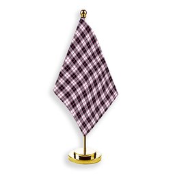 ScotsTee Shop Scottish McPherson Hunting Modern Tartan Plaid Desk Flag