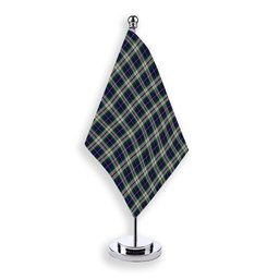 ScotsTee Shop Scottish MacLeod Of Californian Tartan Plaid Desk Flag