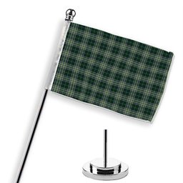 ScotsTee Shop Scottish Manx Ellan Vannin Tartan Plaid Desk Flag