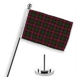 ScotsTee Shop Scottish Stewart of Bute Hunting Tartan Plaid Desk Flag