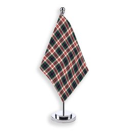 ScotsTee Shop Scottish Robertson Dress Modern Tartan Plaid Desk Flag