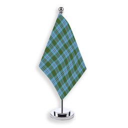 ScotsTee Shop Scottish Irvine of Glentulchan Modern Tartan Plaid Desk Flag