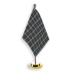 ScotsTee Shop Scottish McCandlish Dress Grey Tartan Plaid Desk Flag