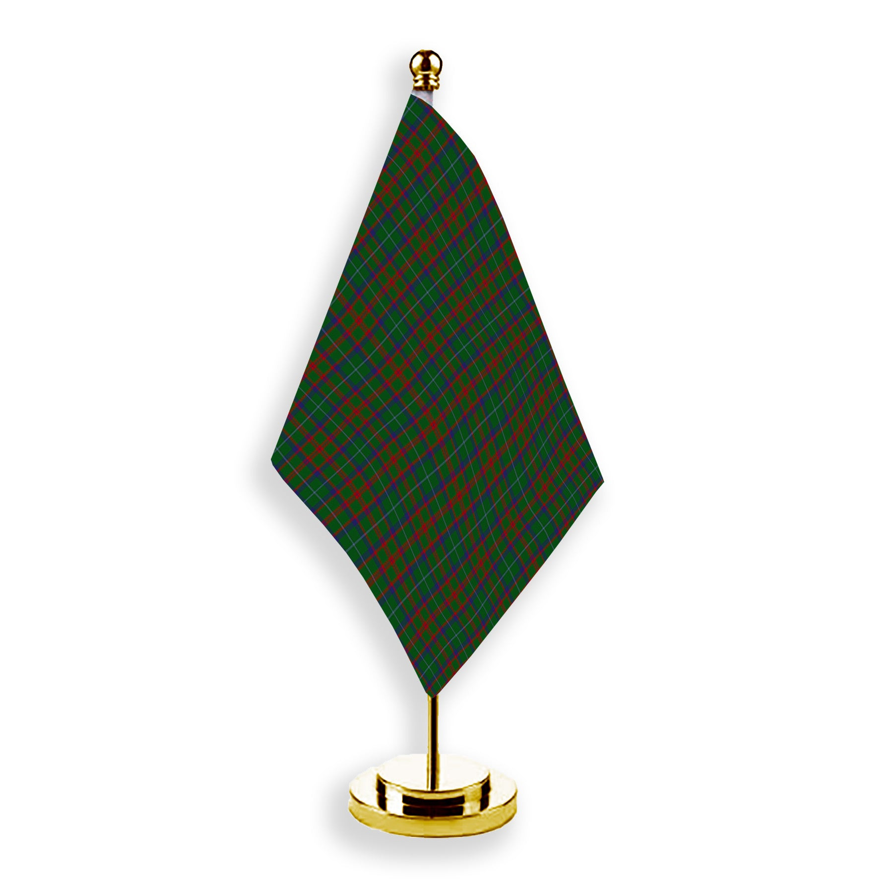ScotsTee Shop Scottish Shaw of Tordarroch Green Hunting Tartan Plaid Desk Flag