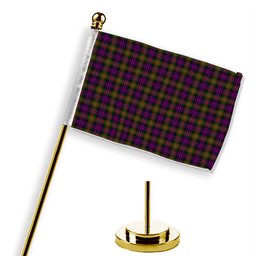 ScotsTee Shop Scottish MacDonnell of Glengarry Modern Tartan Plaid Desk Flag