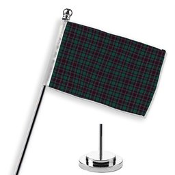 ScotsTee Shop Scottish Hunter of Peebleshire Modern Tartan Plaid Desk Flag