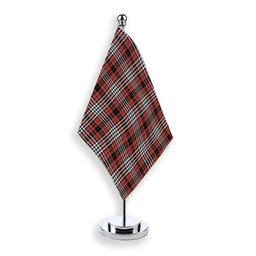 ScotsTee Shop Scottish Little of Morton Rigg Ancient Tartan Plaid Desk Flag