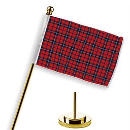 ScotsTee Shop Scottish Wishart Dress Modern Tartan Plaid Desk Flag