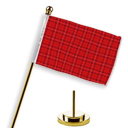 ScotsTee Shop Scottish Rose of Kilravock Modern Tartan Plaid Desk Flag