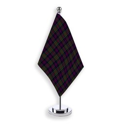 ScotsTee Shop Scottish MacDonald of Clanranald Tartan Plaid Desk Flag