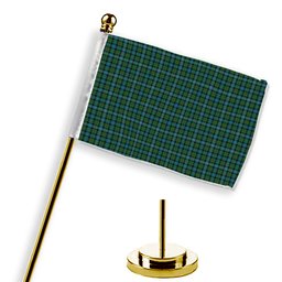 ScotsTee Shop Scottish Robertson Hunting Ancient Clan Tartan Plaid Desk Flag