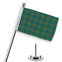ScotsTee Shop Scottish Laurie (Lawrie) Ancient Clan Tartan Plaid Desk Flag