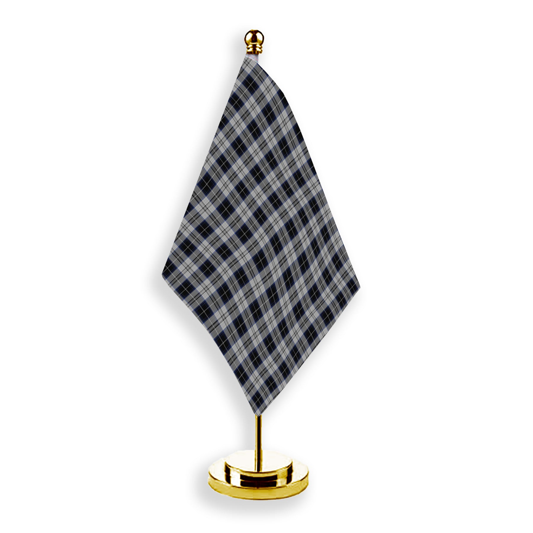 ScotsTee Shop Scottish Menzies Black Dress Tartan Plaid Desk Flag