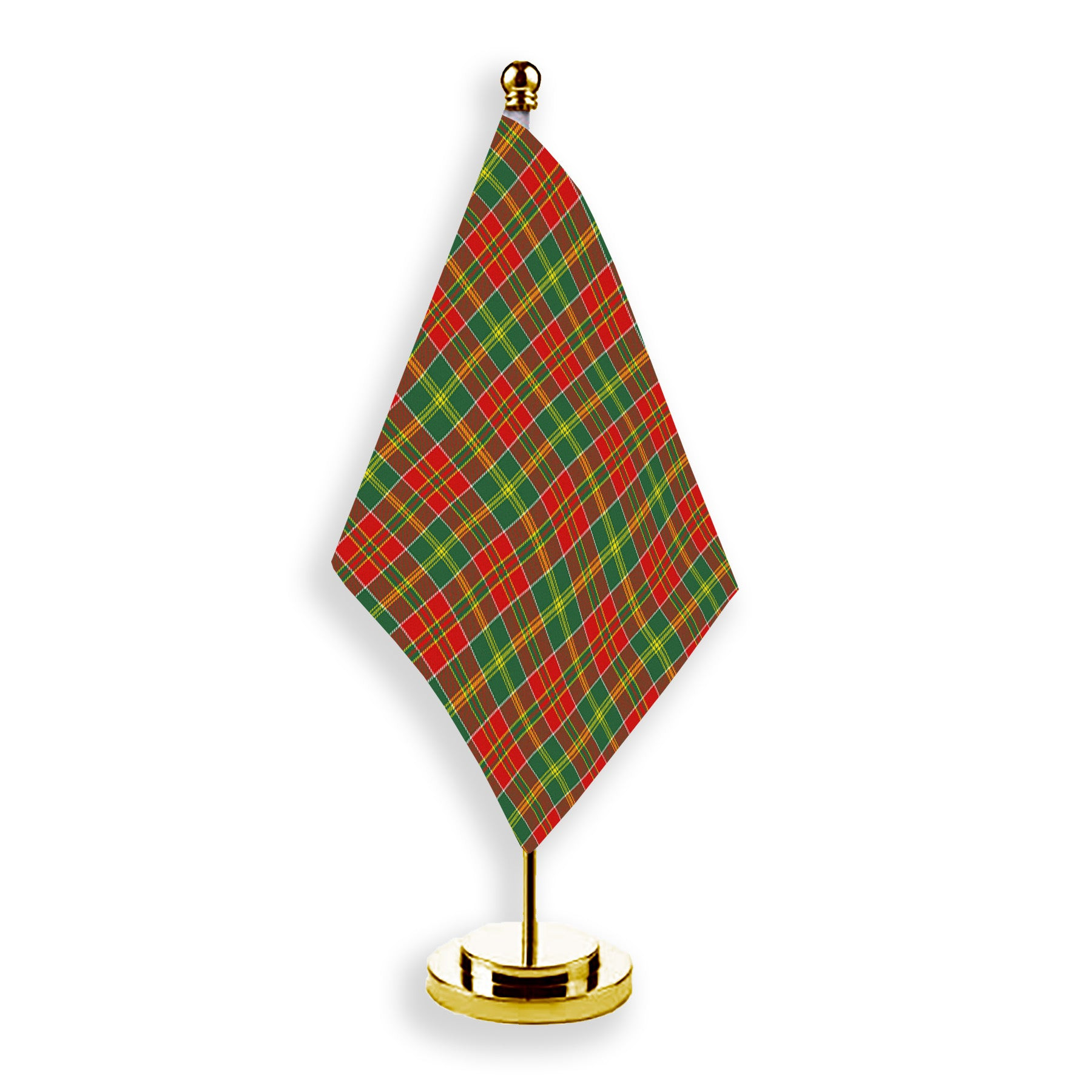 ScotsTee Shop Scottish McDonald of Kingsburgh Modern Tartan Plaid Desk Flag