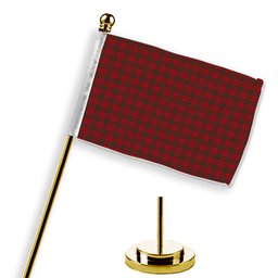 ScotsTee Shop Scottish McDonell of Keppoch Tartan Plaid Desk Flag