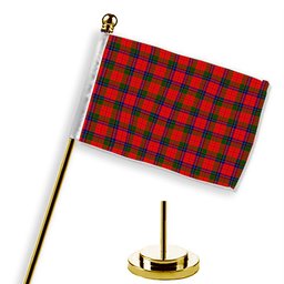 ScotsTee Shop Scottish McNicol of Scorrybreac Tartan Plaid Desk Flag