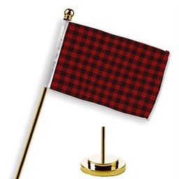 ScotsTee Shop Scottish MacLeod of Raasay Highland Tartan Plaid Desk Flag