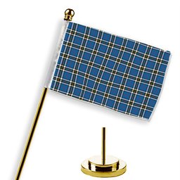 ScotsTee Shop Scottish Thomson Dress Blue Modern Tartan Plaid Desk Flag