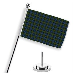 ScotsTee Shop Scottish Newlands of Lauriston Tartan Plaid Desk Flag