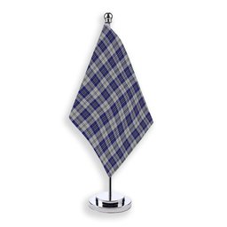 ScotsTee Shop Scottish McPherson Dress Blue Tartan Plaid Desk Flag