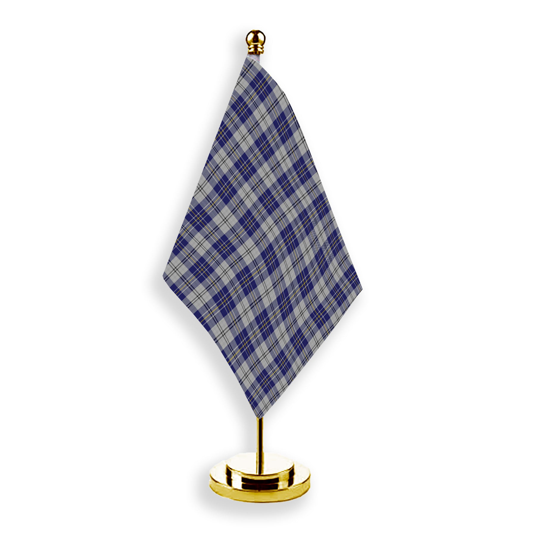 ScotsTee Shop Scottish McPherson Dress Blue Tartan Plaid Desk Flag