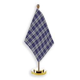 ScotsTee Shop Scottish McPherson Dress Blue Tartan Plaid Desk Flag