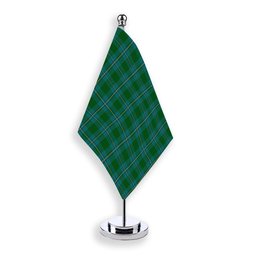 ScotsTee Shop Scottish Irvine of Bonshaw Tartan Plaid Desk Flag