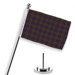 ScotsTee Shop Scottish McDonald of Clan Ranald Modern Tartan Plaid Desk Flag