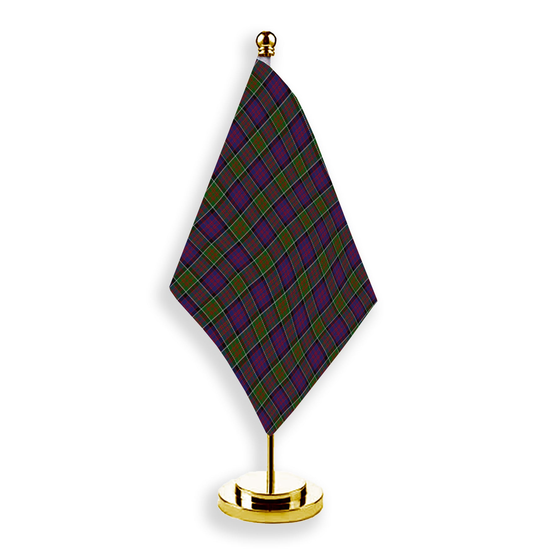 ScotsTee Shop Scottish McDonald of Clan Ranald Modern Tartan Plaid Desk Flag