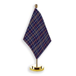 ScotsTee Shop Scottish Yamaha Marine Best In Class Tartan Plaid Desk Flag