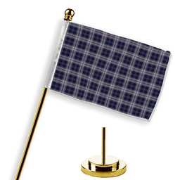 ScotsTee Shop Scottish Yokohama Takashimaya Blue Tartan Plaid Desk Flag