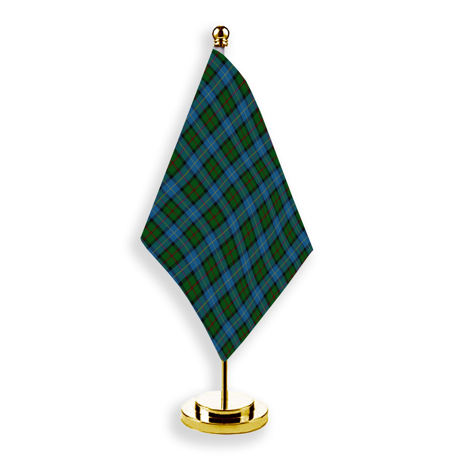 ScotsTee Shop Scottish MacLeod of Assynt Tartan Plaid Desk Flag