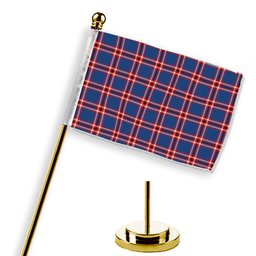 ScotsTee Shop Scottish Laing of Archiestown Modern Tartan Plaid Desk Flag