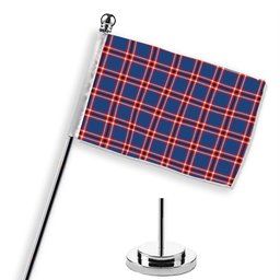 ScotsTee Shop Scottish Laing of Archiestown Modern Tartan Plaid Desk Flag
