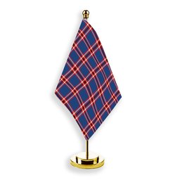ScotsTee Shop Scottish Laing of Archiestown Modern Tartan Plaid Desk Flag