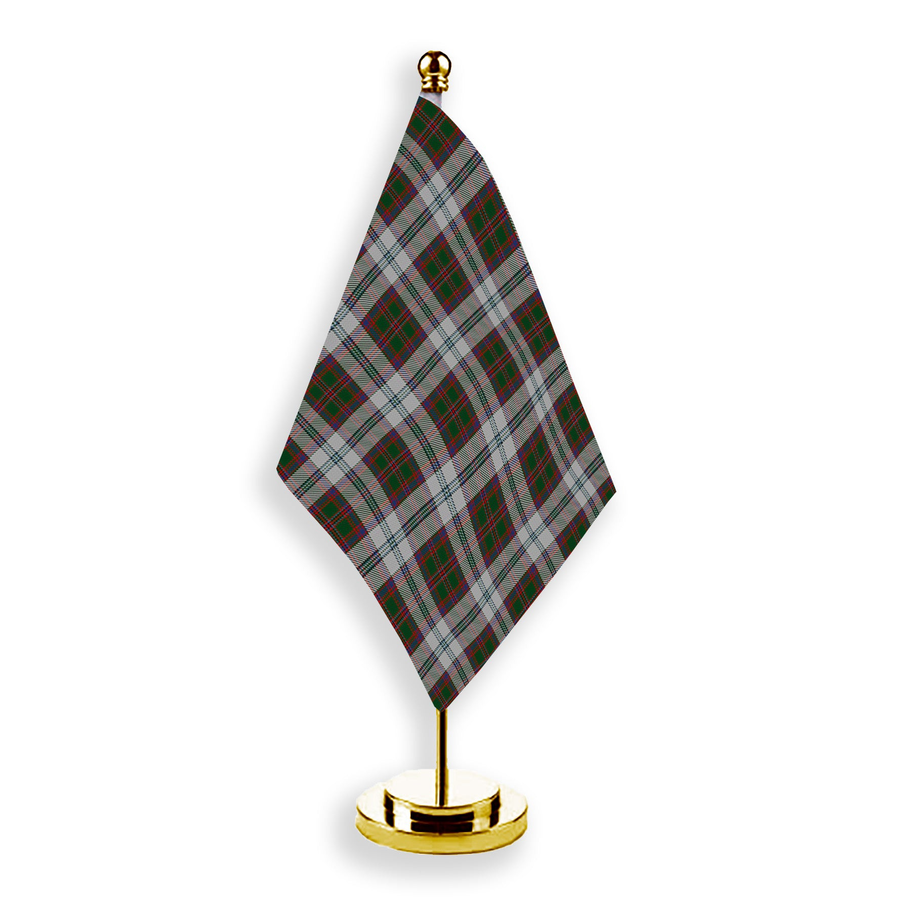ScotsTee Shop Scottish Stewart of Appin Dress Tartan Plaid Desk Flag