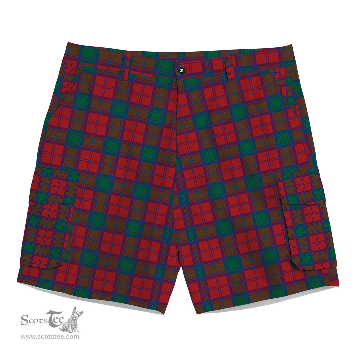 ScotsTee Shop Scottish Auchinleck Tartan Plaid Cargo Shorts for Men