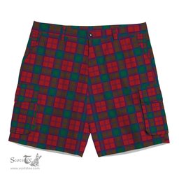 ScotsTee Shop Scottish Auchinleck Tartan Plaid Cargo Shorts for Men