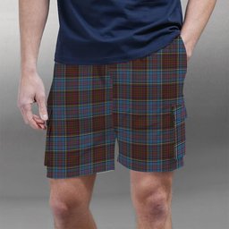 ScotsTee Shop Scottish Anderson Highland Society of London Tartan Plaid Cargo Shorts for Men