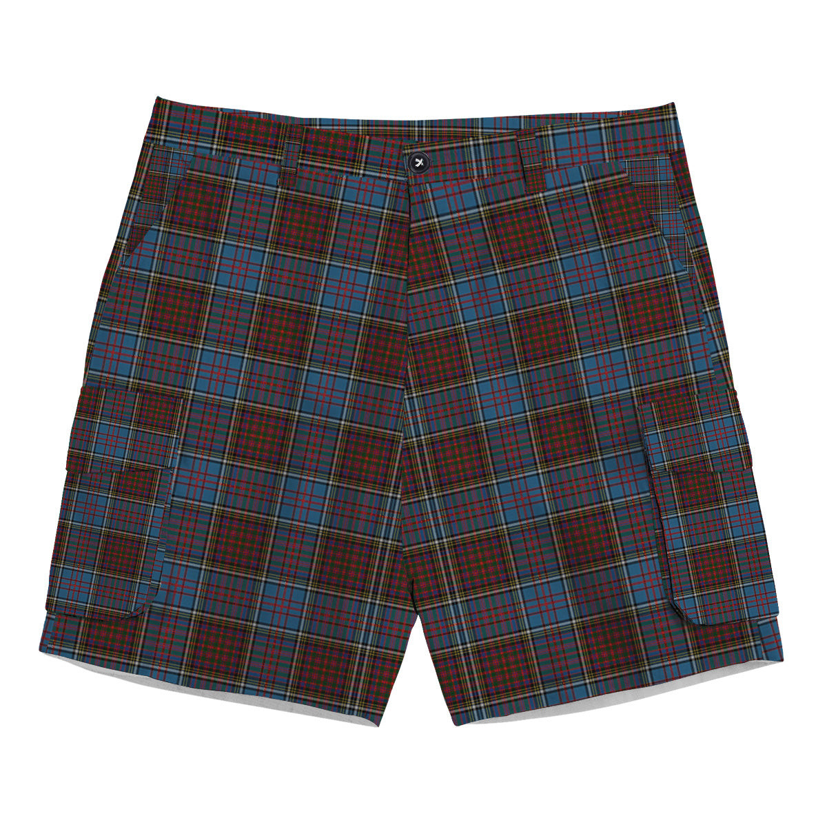 ScotsTee Shop Scottish Anderson Highland Society of London Tartan Plaid Cargo Shorts for Men