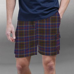 ScotsTee Shop Scottish Anderson W L Anderson, Stirling Tartan Plaid Cargo Shorts for Men