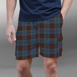 ScotsTee Shop Scottish Anderson Paton Tartan Plaid Cargo Shorts for Men
