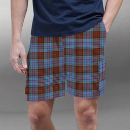 ScotsTee Shop Scottish Anderson Modern Tartan Plaid Cargo Shorts for Men