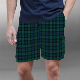 ScotsTee Shop Scottish Black Watch #3 Modern Tartan Plaid Cargo Shorts for Men