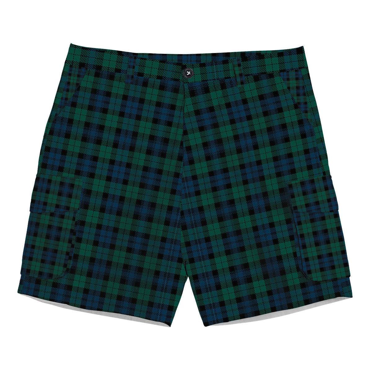 ScotsTee Shop Scottish Black Watch #3 Modern Tartan Plaid Cargo Shorts for Men