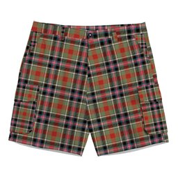 ScotsTee Shop Scottish Bruce of Kinnaird Ancient Tartan Plaid Cargo Shorts for Men