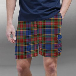 ScotsTee Shop Scottish Beattie (Beatty) Modern Tartan Plaid Cargo Shorts for Men