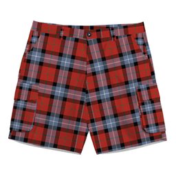 ScotsTee Shop Scottish Baillie of Polkemmet Red Ancient Tartan Plaid Cargo Shorts for Men